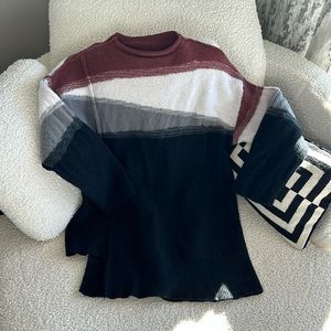 Nike wool sweater size medium brown and black